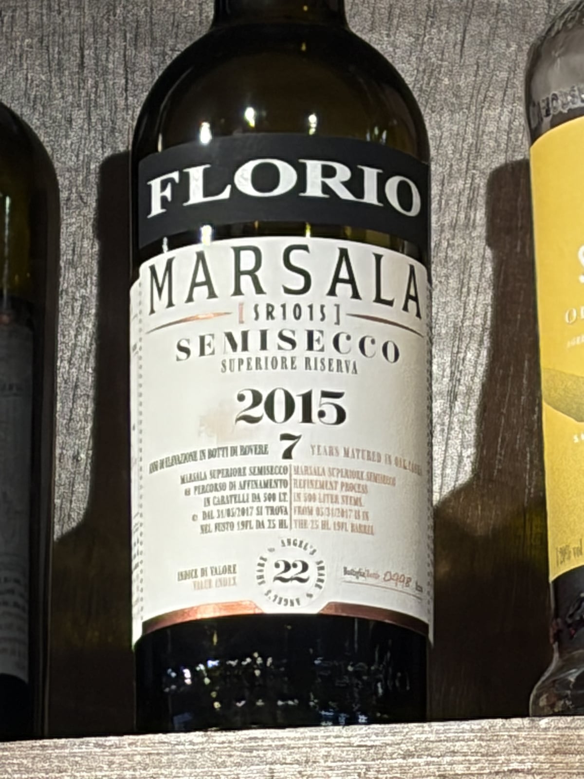 Marsala Semisecco Superiore Riserva label