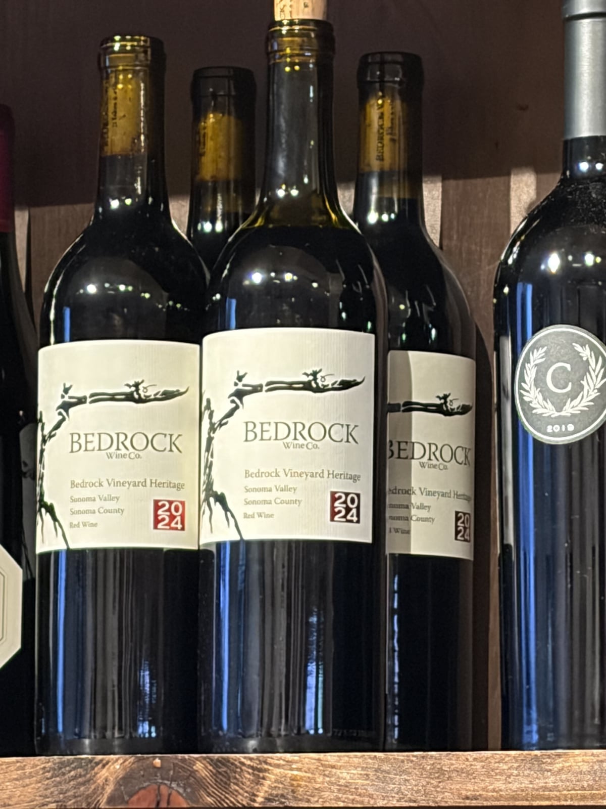 Bedrock Vineyard Heritage label